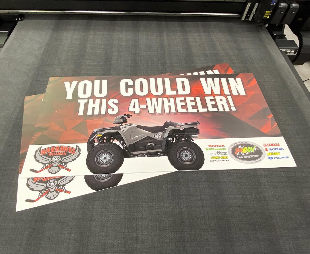 Custom giveaway signs printed by Pro Color